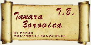 Tamara Borovica vizit kartica
